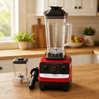 4500 5500W Blender Dubbele Beker Nieuwe Verse Fruchtsap Blender Keuken Heavy Duty 2-in-1 Commerciële Elektrische Mixer Blender
