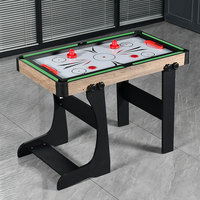 Table de jeu 4-en-1 Football Billard Air Hockey Tennis de table Planche en MDF Economiseur d'espace Divertissement à domicile Cadeau de Noël