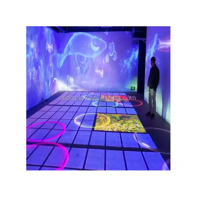 Ai Display Pixel Pitch Indoor FullColor Interactive Digital Screen Disco Lighting LED Dance Floor Tiles for Wedding Party Events
