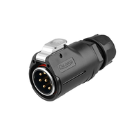 Connecteur Cnlinko LP28 M28 sur mesure : Prise d'alimentation industrielle circulaire étanche IP67 à 2/3/8 broches pour éclairage extérieur haute puissance