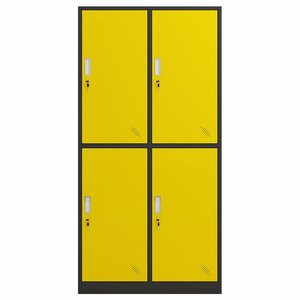Armario de Almacenamiento de Acero de 4 Puertas, Armario Metálico Comercial para Ropa, <span class=keywords><strong>Armarios</strong></span> Resistentes para Personal de Oficina, Gimnasio, Escuela, con Cerradura de Combinación - Product Image 5