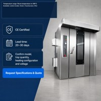 Four rotatif à 32 plateaux à haut rendement, en acier inoxydable 201/304, électrique, gaz, diesel, matériel de boulangerie pour la production commerciale