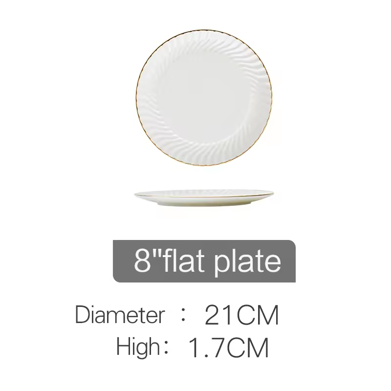 White-8" plate