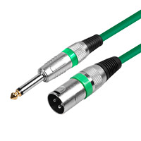 Câble de scène stéréo 1/4 ''mâle vers XLR mâle et XLR femelle Câble de microphone