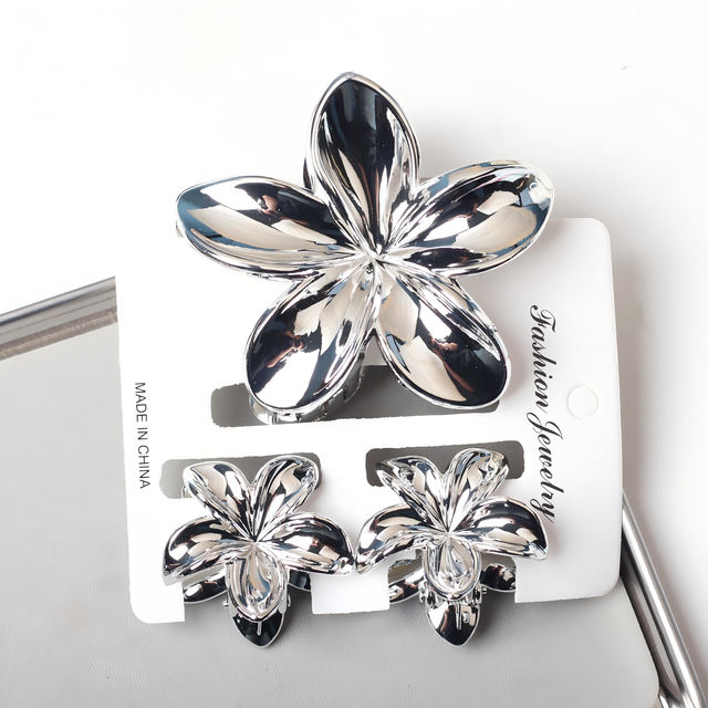 Women's High-End Fashion Trendy Hair Accessories Elegant Egg Flower Hairpin Plastic Grab Clip New Headwear