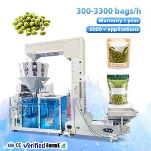 Automatic Premade Stand-Up <b>Pouch</b> Packaging Machine with Multihead Weigher for Dry Beans, Soybeans, Lentils and Pulses – 80 BPM - Product Image 1