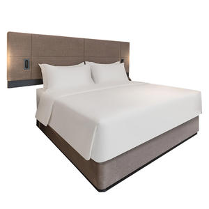 เตียงขนาดควีนไซส์เตียงคู่ทำจากไม้ขาตั้งหัวเตียงโรงแรมแบบโมเดิร์นเป็นมิตรต่อสิ่งแวดล้อม - Product Image 1