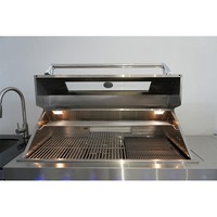 Conjunto de Muebles de Cocina para Exteriores de Acero Inoxidable 304 con Refrigerador de Doble Puerta y Fregadero para Parrillas de Barbacoa