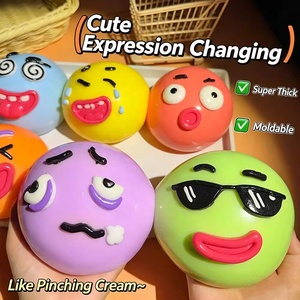 Jouet Squishy Visage Mignon à Remontée Lente, Balle Anti-Stress Super Douce Crème, Jouet Kawaii à Presser - Product Image 2