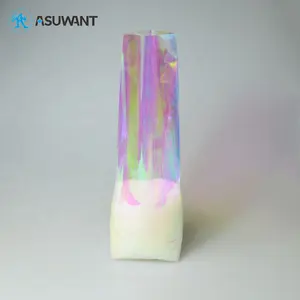 Benutzer definierte Hologramm transparente Regenbogen Film Taschen Kunststoff Mylar Seiten zwickel Holo graphische Beutel für Lip gloss