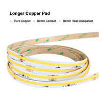 Bande LED COB DC24V ODM/OEM, blanche, à effet de poursuite CCT 3000K 4000K 6000K, pour décoration intérieure