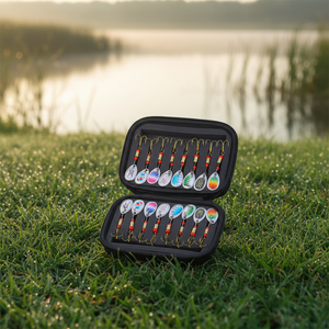 Kit di 16 Esche Girevoli da Pesca, Esche Metalliche Miste con Custodia Portatile, Esche Rigide per Trota, Spigola, Lucioperca, <span class=keywords><strong>Salmone</strong></span> - Product Image 2