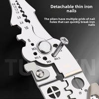 Alicates Pelacables de Acero Inoxidable Ecológicos al por Mayor, Tijeras Multifunción para Pelar Cables, Herramientas Eléctricas