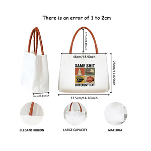 Sac de plage en toile personnalisé grand format avec motif de <span class=keywords><strong>chapeau</strong></span>, motif identique, livraison rapide, sac fourre-tout monogrammé, cadeau pour femme - Product Image 2