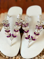Chaîne de tongs en cristal pour femmes strass verre V Type décorations de chaussures pour pantoufles et sandales en métal légères