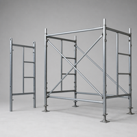 Échafaudage polyvalent à structure en acier avec étaisement transversal pour le plâtrage, la peinture, la rénovation de bâtiments et les chantiers