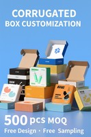 Boîte postale ondulée avec logo personnalisé en gros pour emballage d'abonnement