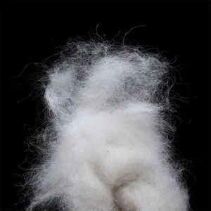 Fibra de lã angora branca puro dehaired, preço de fábrica, 100%