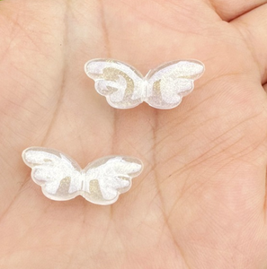 Ciondolo Luminoso a Forma di Ali d'Angelo <span class=keywords><strong>con</strong></span> Foro per Braccialetti da Ragazza, Creazione di Gioielli, Regalo, Ciondolo per Penna, Cordino per Telefono, Portachiavi - Product Image 4