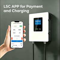 Nouvelle station de recharge murale pour véhicules électriques (WallBox) ultra-mince 20/30 kW DC CCS/GBT, certifiée CE, IP54, GBT RFID, contrôle par application, 5 m, usage domestique