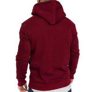 Pull-over à capuche pour hommes, logo personnalisé, respirant et écologique, Offre Spéciale, sweat-shirt en molleton teint uni, à des prix abordables - Product Image 3