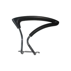 KEDE Aluminum Alloy Office Chair Parts Industrial Chair With PU Black Armrest