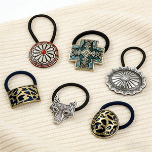 <span class=keywords><strong>Élastique</strong></span>s à cheveux en métal personnalisés en alliage, attaches pour queue de cheval, bijoux de mode élégants pour femmes, coiffures, délai de production garanti - Product Image 4