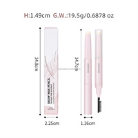 Stylo de savon à sourcils de marque privée exhausteurs de sourcils à double tête cire de congélation pommade naturelle gel de stratification des sourcils coiffant avec brosse