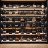 Supports pour sacs à main de luxe pour présentoirs de magasins Présentoir pour sacs fourre-tout Présentoir réglable en métal en acier inoxydable pour sacs à main Présentoir pour sacs