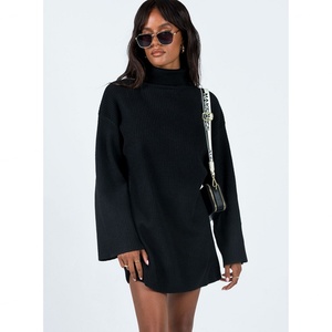 เสื้อสเวตเตอร์ไหมพรมคอสูงเนื้อนุ่มสไตล์ญี่ปุ่นสำหรับผู้หญิง ชุดลำลองความยาวปานกลางสไตล์สบายๆ สำหรับฤดูใบไม้ร่วงฤดูหนาว ทรงเข้ารูปตามธรรมชาติ - Product Image 1