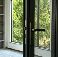 Fenêtres à triple vitrage de style européen, fenêtre à bascule et à rotation en aluminium avec grille et design à persiennes, fenêtre à économie d'énergie NFRCEnergy