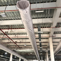 Système de conduits d'air en tissu industriel FABOSEN, fonctionnement silencieux, anti-corrosion, anti-moisissure, diffuseur d'air textile pour espaces publics