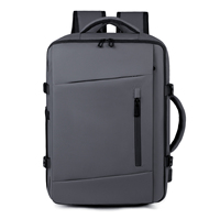 Nueva Mochila Expandible para Viajes con Compartimento para Computadora Portátil, Mochila Impermeable para Negocios, Personalizable con Logotipo y USB