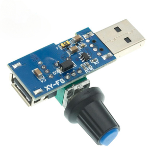 Mini USB FAN đốc điều khiển tốc độ gió điều chỉnh âm lượng không khí làm mát câm đa chức năng quạt tốc độ mô-đun chuyển đổi - Product Image 6
