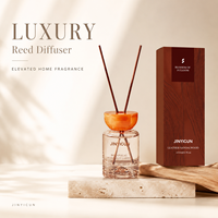 Diffuseur de parfum d'ambiance 110 ml à marque privée avec huile aromatique naturelle, flacon en verre de luxe pour boutiques de cadeaux, spas et vente au détail OEM