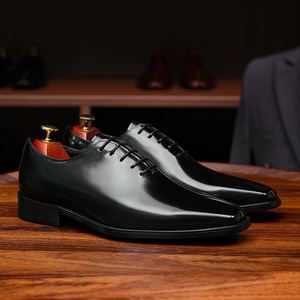 Luxury Designer Men's Smart Casual <b>Shoes</b> Stylish Oxfords Premium Burnished Brown Square Toe Waterproof Lace-Up <b>Height</b> <b>Increasing</b> - Product Image 3