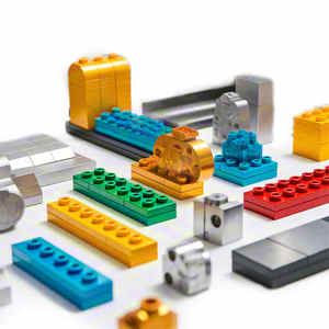 Pièces non standard personnalisées. Service de traitement CNC pour blocs <span class=keywords><strong>Lego</strong></span> en acier inoxydable. - Product Image 1