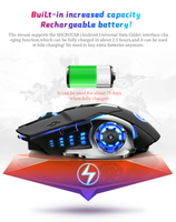 Mouse Gaming A4 Logo Kustom 2.4GHz Nirkabel LED Backlit Lampu Warna-warni Senyap Isi Ulang USB untuk PC Laptop