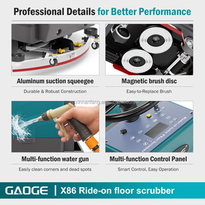 เครื่องขัดพื้นอุตสาหกรรม GAOGE X86 แบบนั่งขับพร้อมแปรงแม่เหล็ก สำหรับโรงงานและคลังสินค้า ขายส่ง OEM - Product Image 3