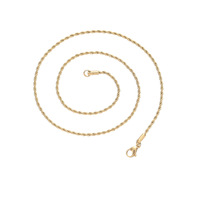 Collar de Cadena de Acero Inoxidable, Joyería Duradera con Eslabones Retorcidos y Baño PVD, con Cierre de Langosta