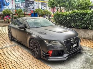 Pour <span class=keywords><strong>Audi</strong></span> <span class=keywords><strong>RS7</strong></span> 12-15 AB-T style kit de carrosserie en Fiber de carbone lèvre avant Canards jupes latérales becquet - Product Image 5