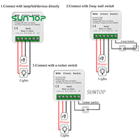 16A 220V Mini RF 433Mhz Module interrupteur sans fil lumière contrôleur électrique maison mur à distance on Off lampe à LED