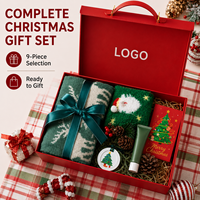 Coffret cadeau de Noël, panier cadeau de Noël avec couverture, tasse, crème pour les mains, calendrier, accessoires de Noël, plusieurs styles disponibles