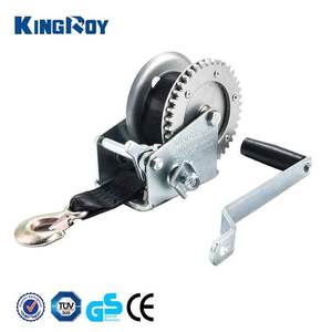 Treuil manuel Kingroy, force de rupture 525 kg, corde synthétique 7 m, gris, manivelle métallique, treuil pour bateau, fabriqué dans le Zhejiang, Chine - Product Image 1