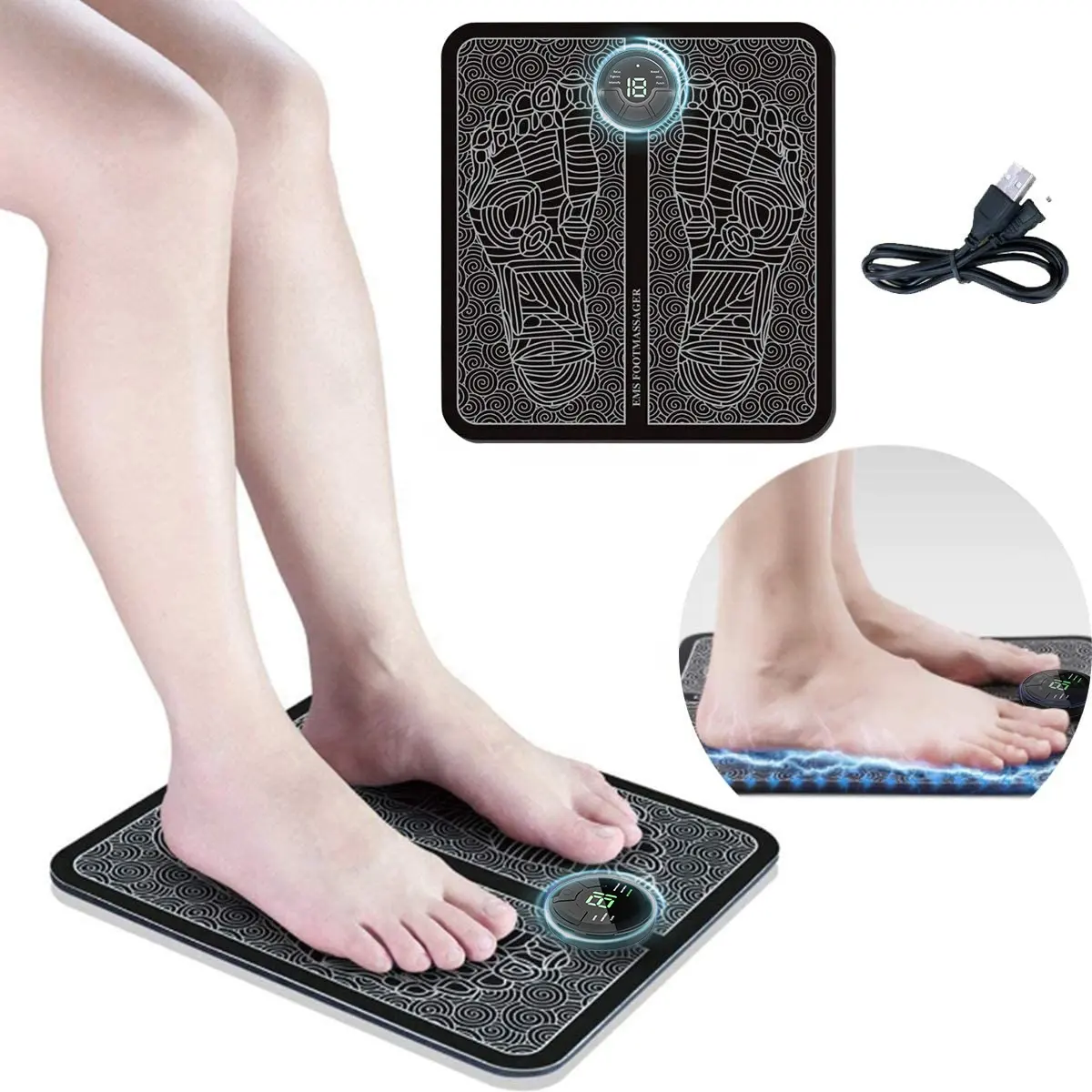 Walmart-masajeador de pies portátil japonés ems tens, dispositivo vibrador shiatsu para piernas, masajeador de pies, venta al por mayor