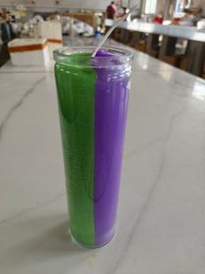 Wholesale Cheap Price 8 Inch Empty Glass Jar 7 Days Votive Candles Spiritual Candles Church Prayer Religious Glass Candle Jar - Product Image 3