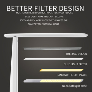 Đèn xách tay cảm ứng chuyển đổi LED bàn đèn với cổng USB cảm ứng dimmer điều khiển sạc gấp LED ánh sáng với người giữ điện thoại - Product Image 2