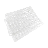 Boîte de rangement jetable en plastique PET pour macarons, usage alimentaire, capacité 50 macarons, vente en gros