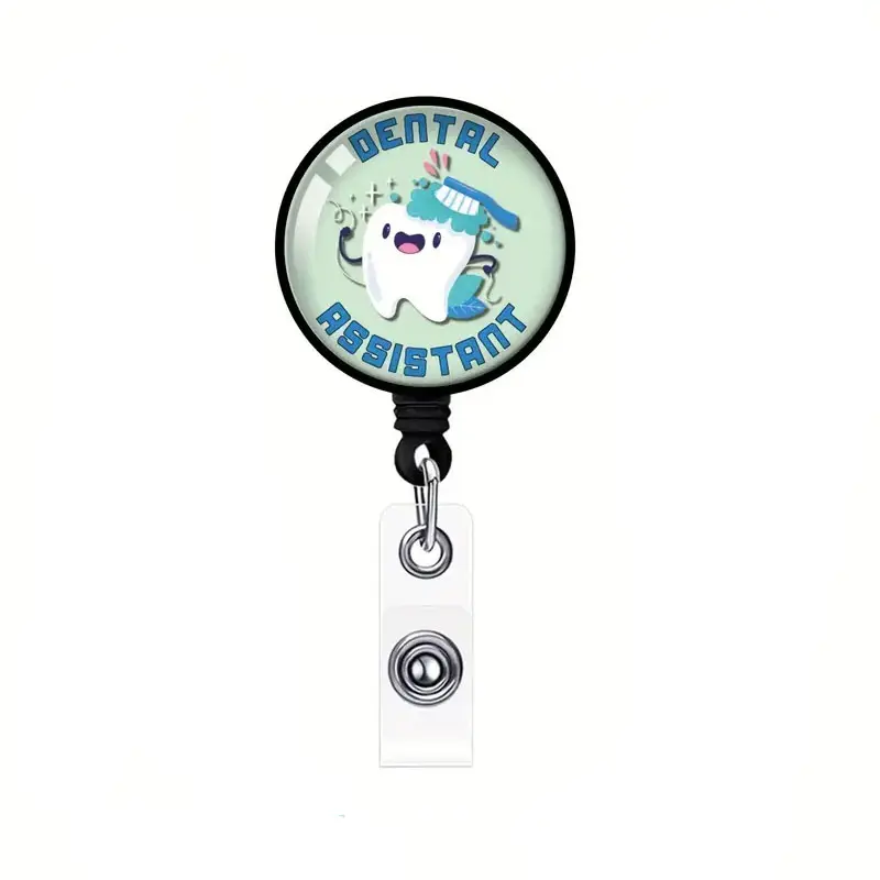 Wholesales custom cheap hospital retractable badge reel with alligator clip doctor ID badge holder funny gift for medical staff