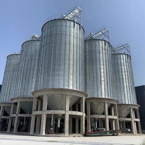 <span class=keywords><strong>Silo</strong></span> ondulé en acier galvanisé à chaud de 10 tonnes, assemblage boulonné, fond plat, pour céréales et aliments pour animaux, capacité de 1000 tonnes - Product Image 1